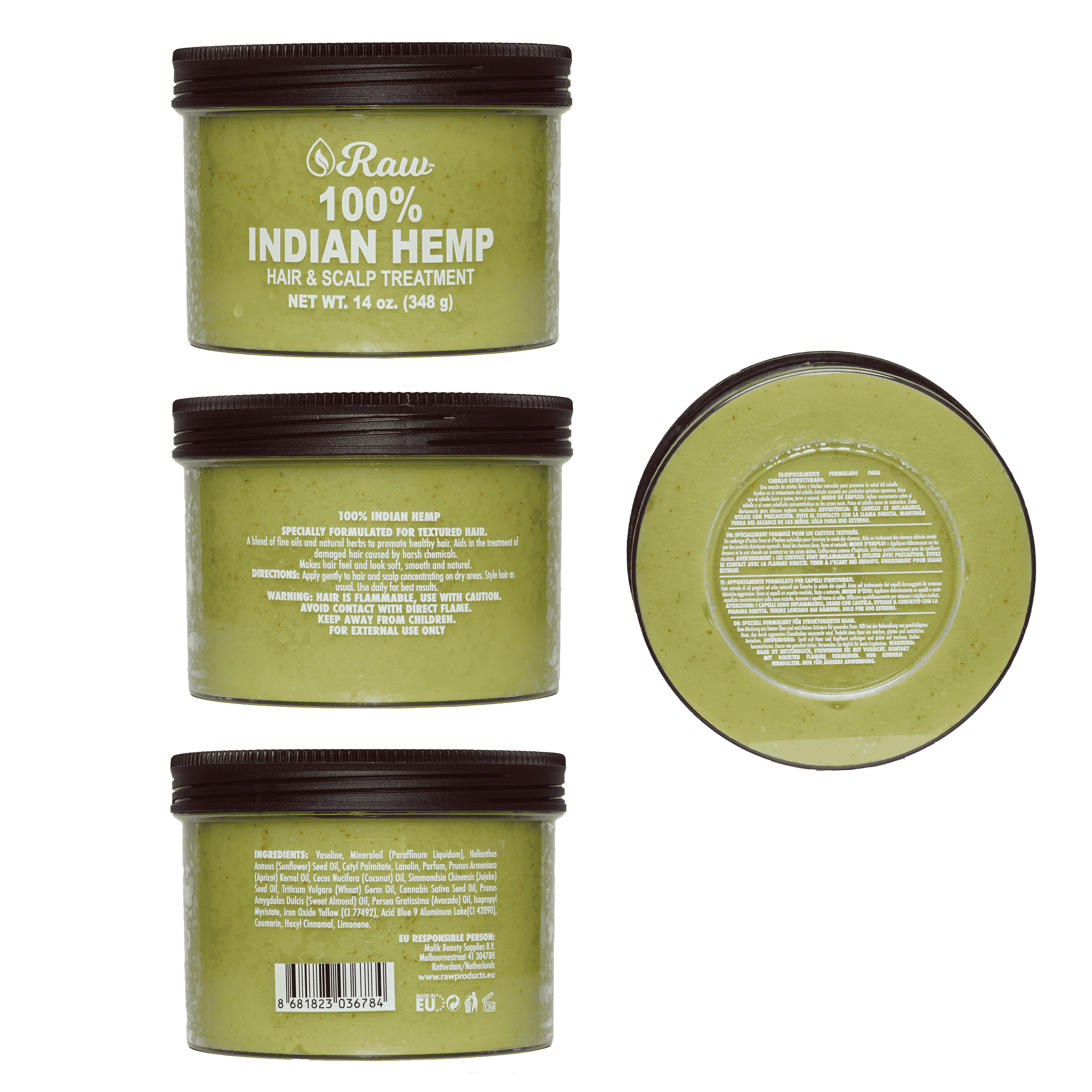 Raw 100% Indian Hemp Hair & Sclap Treatment 14 oz - Buy online