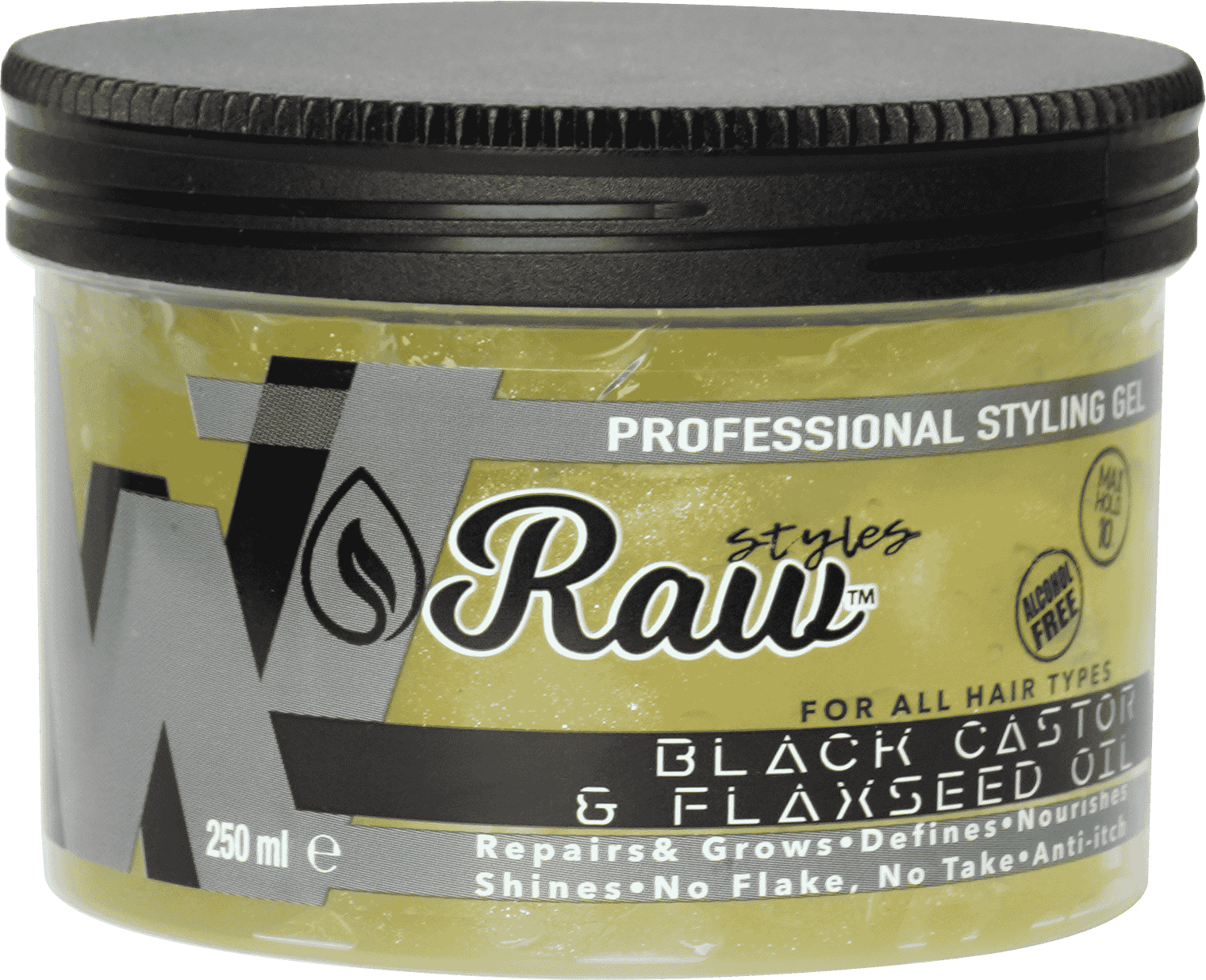Raw Black Castor & Flaxseed Oil Gel 250 ml - Buy online