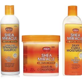 African Pride – Shea Miracle Trio Set Shampoo 355 ml & Leave in Conditioner – 425 g | Silky Curls Moisturizer 355 ml