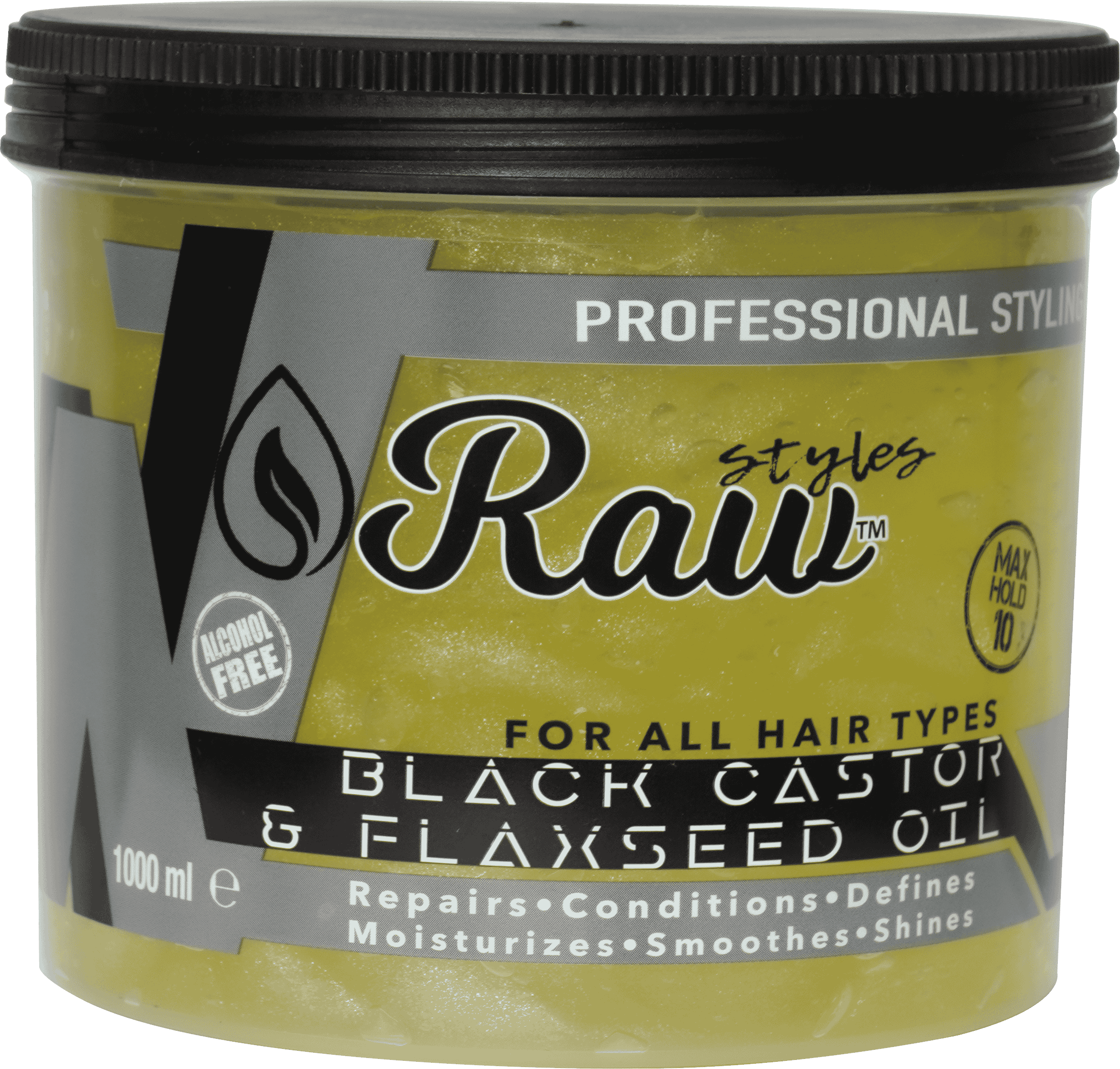 Raw Black Castor & Flaxseed Oil Gel 1000 ml