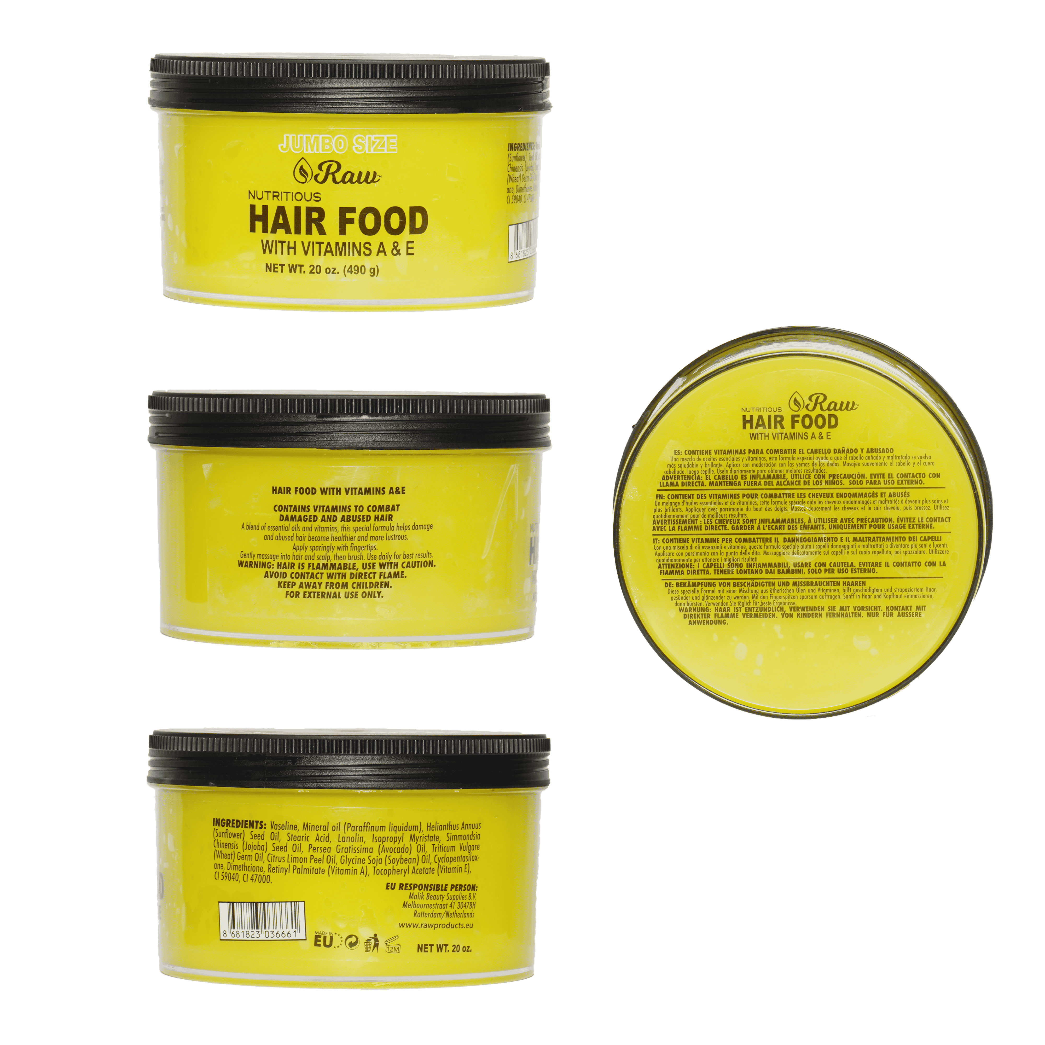 Raw Hair Food with Vitamins a & E 20 oz