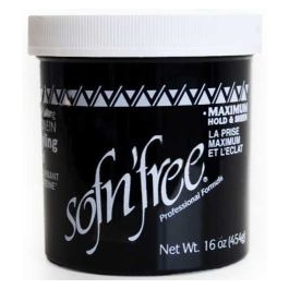 Sofn' Free – Protein Styling Gel Black (Maximum Hold & Sheen) 16 oz
